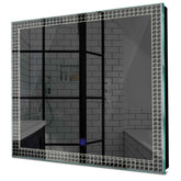 Specchio LED Quadrato | Pulsante touch | Luce bianca neutra - Reyze Serie Official Modello 3